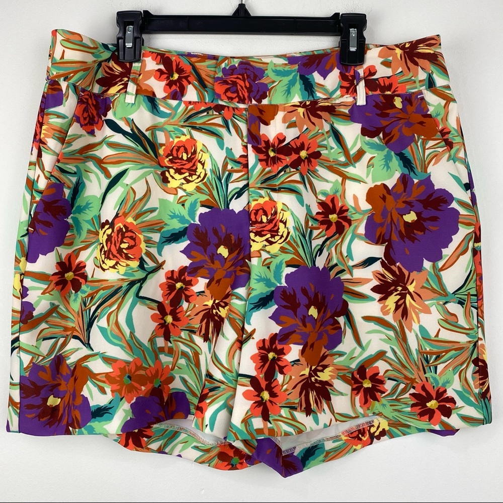 Gibson & Latimer size 16 Women’s Floral Print High Waist Shorts